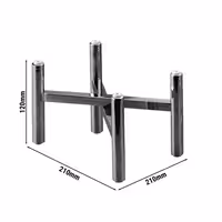 (3 pcs) Etagere / Buffet Stand - Stainless steel - Height: 120mm - suitable for platters & plates from 210mm