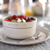 STAUB | Dining Line Ceramic Bowl – Ø 12 cm - White Truffle