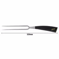 BERKEL | Elegance Carving Fork – Stainless Steel - 18 cm - Gloss Black Resin Handle
