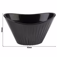 (48 adet) Kase - MINI - Melamin - 70ml - 95x55mm - Derinlik:55mm - Siyah