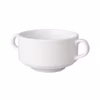 (12 adet) BUDGETLINE - Kulplu Çorba Kasesi - Ø105mm - 300 ml - Beyaz