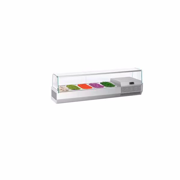 Witryna nadstawna chłodnicza Premium PLUS – 1493 x 413 mm – 5x GN 1/3