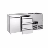 Direct Draw Beer Dispenser / Kegerator PREMIUM - 1950x700mm - 1 Solid Door & 3 Drawers