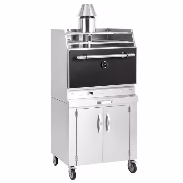 Charcoal Oven - 920mm - with cabinet base - Black
