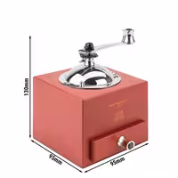 (6 komada) PEUGEOT | LE MOULIN D'OLIVIER ROELLINGER – mlin za papar/začine s polugom – čili crvena – Visina: 130 mm