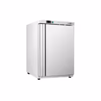 Szafa mroźnicza magazynowa mini ECO – stal nierdzewna – 200 L – z 1 drzwiami – wewnętrzna strona drzwi z tworzywa sztucznego