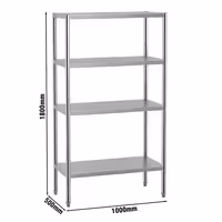 Unità ta' xkafef tal-azzar inossidabbli ECO – 1000 x 490 mm – b'4 xkafef (ADĠUSTABBLI)