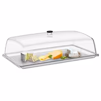 Tray with Dome Cover - DOME - GN 1/2 - Polycarbonate - 325x265mm - Height: 170mm - incl. GN 1/2 tray - with stackable design