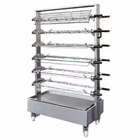 Mobile Skewer Cart for 24 Skewers - 1150x800x1600mm - for Chicken Rotisseries