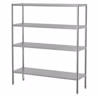 رفوف ستانلس ستيل ECO - 1600x500mm - عمق: 500 mm - 4 رفوف (قابلة للتعديل) - الحمولة: 280 kg