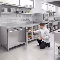 Commercial Counter Fridge ECO – 2230 × 700 mm – 4 Doors – Upstand – Modern Digital Display