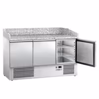 Commercial Pizza Prep Counter - Granite Top ECO - 1400x700mm - with 3 doors