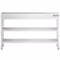 طاولة عمل ستانلس ستيل PREMIUM - 1400x800mm - مع رف سفلي & رف وسطي