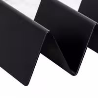 Açık Büfe Teşhir Standı - Paslanmaz Çelik - Siyah - 120x150mm