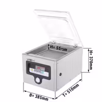 Komorni vakuumski uređaj - 14,4 m³/h - 370 W - Digitalno - Stolni uređaj