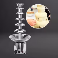 Commercial Chocolate Fountain - Cascade Waterfall - 6-Tier - Capacity: 8kg - 300W - Height: 840mm