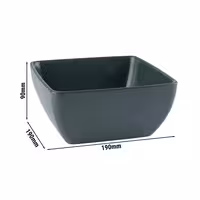 (6 adet) Kase - PURE - Melamin - 1,5L - köşeli - 190x190mm - Derinlik:90mm - Yeşil