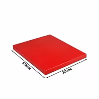 Libisemiskindel lõikelaud - 325x530 mm - Paksus: 20 mm - HACCP-nõuetele vastav - HDPE 500 - punane
