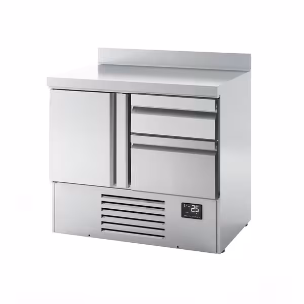 Rashladni pult PREMIUM PLUS - 978x700 mm - 230 l - Ventilirano hlađenje - s 1 vrata - s 2 ladica - Podignuti rub