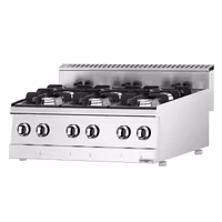 Cocina a gas - 36kW - 6 quemadores de alto rendimiento