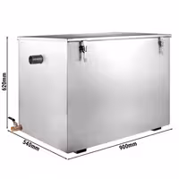 Profesionalni separator masti - 132 l - do 200 obroka/dan - sukladno EN 1825 - inox - s kuglastim ventilom