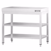 Edelstahl Arbeitstisch PREMIUM - 700x600mm - mit Grundboden & Zwischenboden