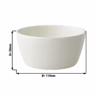 (12 adet) Tatlı / Salata Kasesi - Porselen - Lux - 250ml - yuvarlak - Ø110mm - Elfenbeinweiß