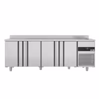 Rashladni pult PREMIUM - 2360x720 mm - 540 l - Ventilirano hlađenje - s 4 vrata - s 1 korita - Leđni podignuti rub