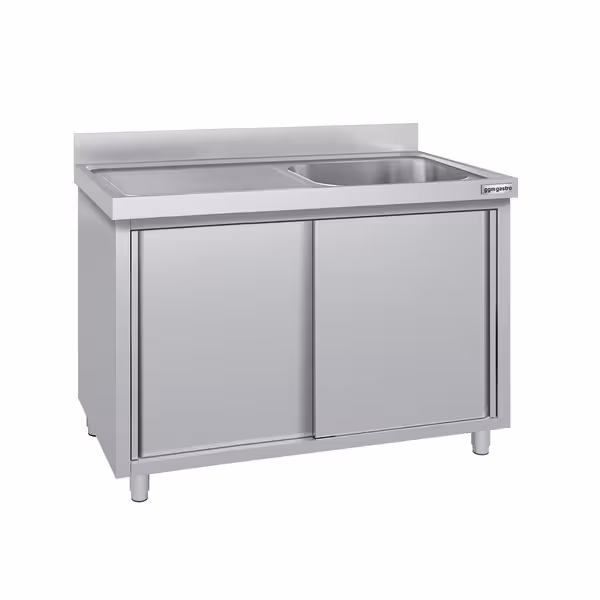 Sudoper s ormarićem ECO - inox - 1400 x 700 mm - s 1 koritom - korito desno