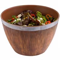 Kase - Paslanmaz Çelik & Melamin - 3L - yuvarlak - 2 parçalı set - Ø260mm - Derinlik:160mm - Kahverengi
