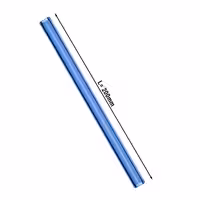 (50 adet) Cam Pipet - 200mm - ø 8mm - düz - Mavi - dahil 1 Naylon Temizlik Fırçası