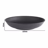 (6 adet) Kase - NERO - Melamin - 0,8L - köşeli - 225x225mm - Derinlik:45mm - Siyah