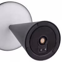 (4 adet) Şarj Edilebilir Masa Lambası - CONE - 3 kademeli kısılabilir - Ø130x180mm - Siyah