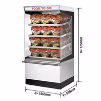 UBERT | Warmhoudvitrine - 1050x800mm - 4 verwarmde planken