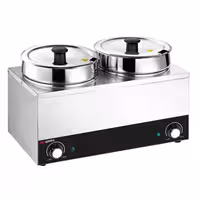 Stolni bain-marie - grijač za umake - 7 l - 300 W - 2 lonca s po 3,5 l