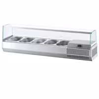 Witryna nadstawna chłodnicza Premium PLUS – 1493 x 413 mm – 5x GN 1/3