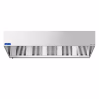 Commercial Wall-Mounted Extractor Hood with Motor - 2600mm - with Speed Controller, Baffle Filters & Lighting