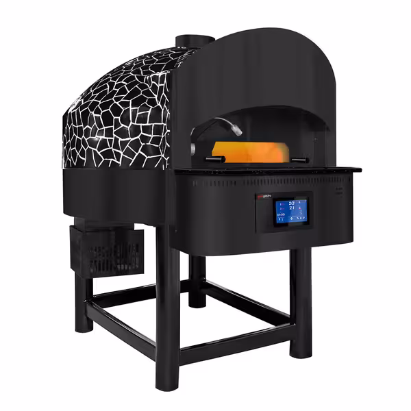 Gas Deck Pizza Oven - Single Deck - Refractory Stone Deck - 10 x Ø 30cm (12") - 230V Single Phase - Touchscreen Controls - up to 400°C - incl. Base frame
