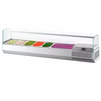 Countertop Prep Well / Refrigerated Topping Unit PREMIUM PLUS - 1733x353mm - 7x GN 1/4