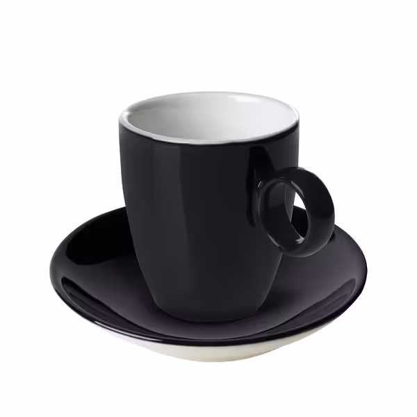 (6 adet) BART COLOUR CAFE - Espresso Fincanı Colour Cafe - 65ml - Siyah