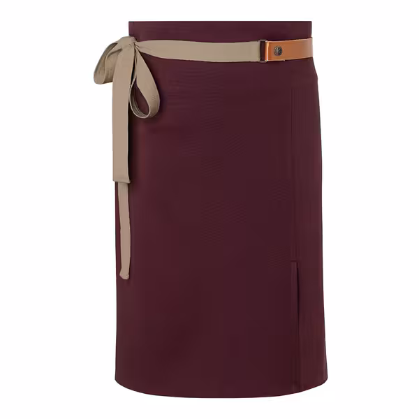 KARLOWSKY | Green Generation Waist Apron – Aubergine - 110×65 cm - recycled polycotton - 2 pockets