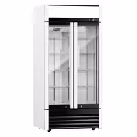 Commercial Beverage Display Fridge - 925mm - 630 Litres - with 2 hinged glass doors - LED lighting - digital controller with temperature display - Temperature range 2 to 8 °C