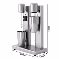 Milkshake & Drinks Mixer ECO - twin spindle - 2x 950ml - 2x 80 Watt - 2 speeds