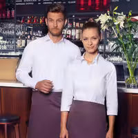 KARLOWSKY | Basic Bistro Waist Apron – Aubergine - 100×75 cm - 65% Polyester / 35% Cotton