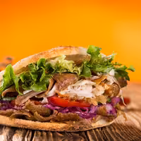 Electric Doner Kebab Grill (Shawarma/Gyros) - 3 Burner - up to 40kg - 5.4kW - incl. 2 double doors & drip tray