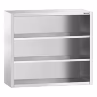 خزانة حائط ستانلس ستيل PREMIUM - 1000x400mm - بدون باب انزلاقي - بدون باب ذو أجنحة - ارتفاع 1000 mm