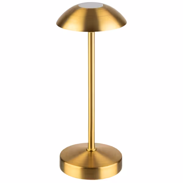 Şarj Edilebilir Masa Lambası - ALVA MICRO - 3 kademeli kısılabilir - Ø80x205mm - Gold