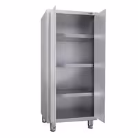 RVS hoge kast AISI 304 ECO - 800x600mm - 2 deuren - hoogte: 1800mm