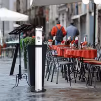Posacenere da terra in alluminio verniciato - Bianco