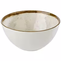 (6 adet) Kase - Melamin - STONE ART - 0,6L - köşeli - 150x150mm - Derinlik:75mm - Beyaz/Kahverengi
